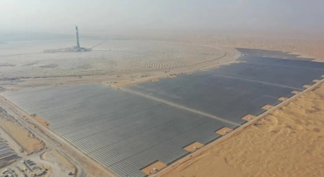 祝贺！大明参与配套的迪拜950MW光热光伏电站项目光伏1号区率先并网