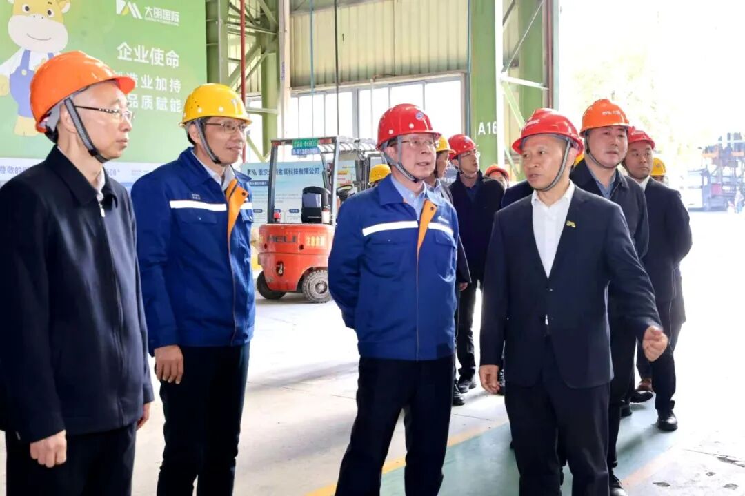 长寿经开区管委会 中南钢铁 重庆钢铁与长寿港国际物流领导莅临大明